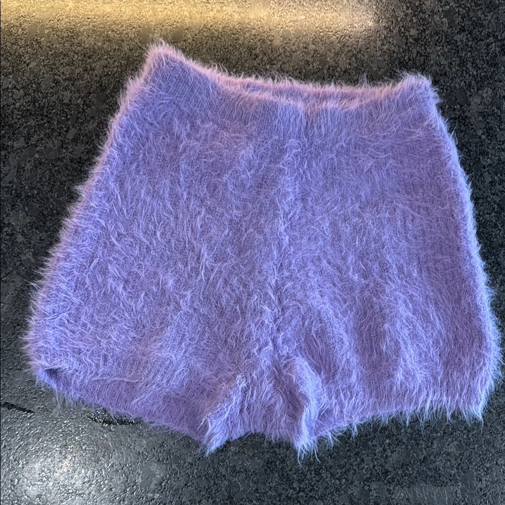 Fuzzy Purple Shorts